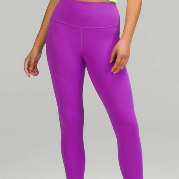 NWOT Lululemon Wunder Train High-Rise Tight (28") in Moonlit Magenta- 4 - Picture 1 of 4